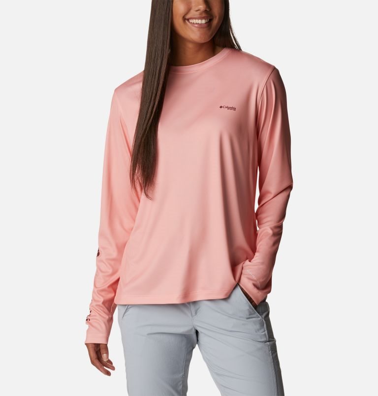 Hanorace Columbia PFG Tidal Tee Hook-Up Long Sleeve Dama Roz | XY78091ZA