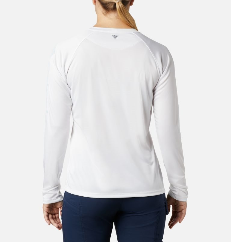 Hanorace Columbia PFG Tidal Tee II Long Sleeve Dama Albi | BF10AM7QS