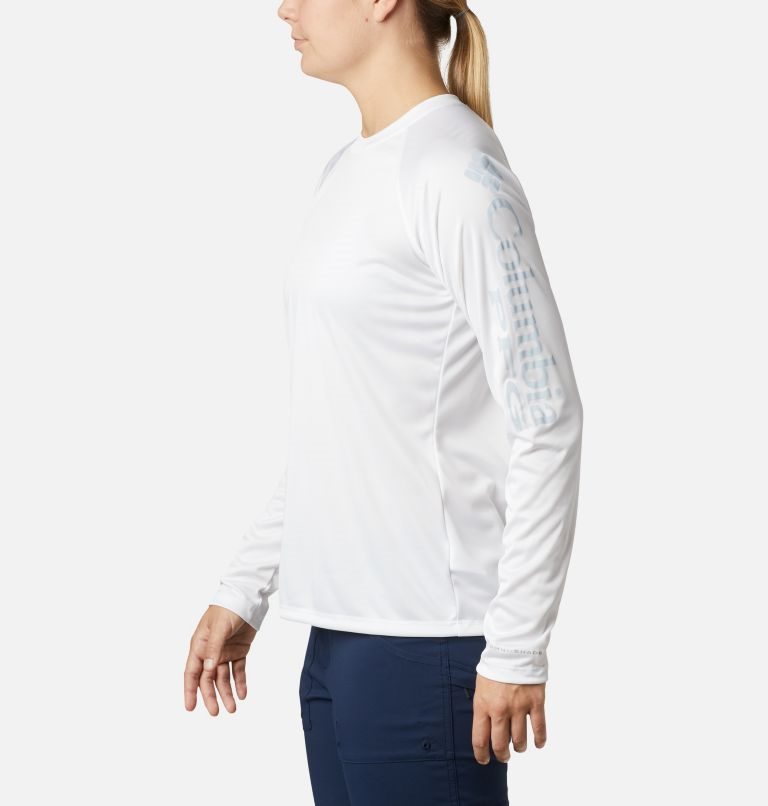 Hanorace Columbia PFG Tidal Tee II Long Sleeve Dama Albi | BF10AM7QS