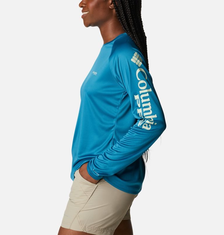 Hanorace Columbia PFG Tidal Tee II Long Sleeve Dama Turcoaz | GP09MZS1Q