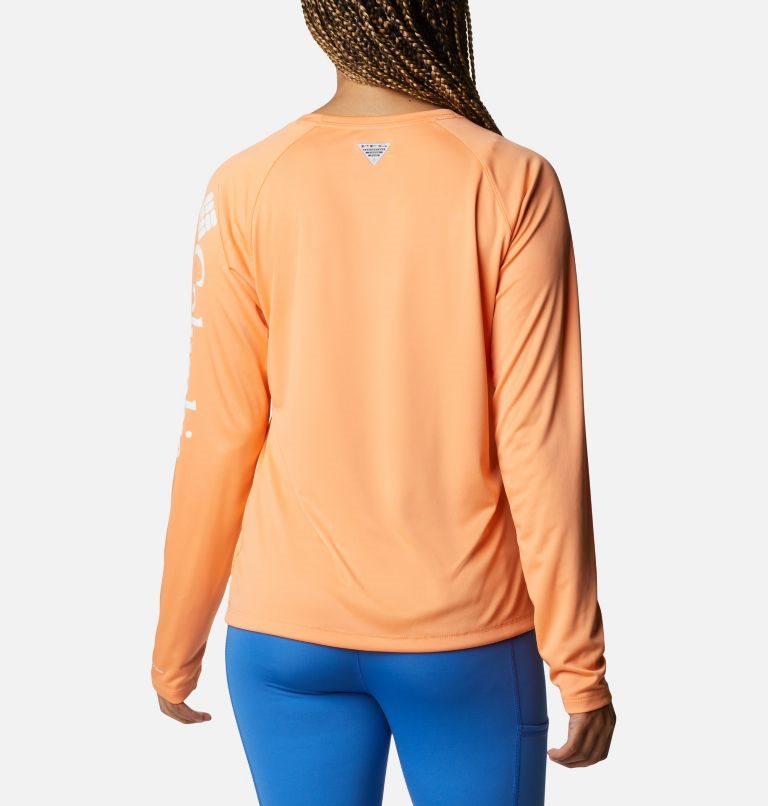 Hanorace Columbia PFG Tidal Tee II Long Sleeve Dama Portocalii | SJ01ZQS98