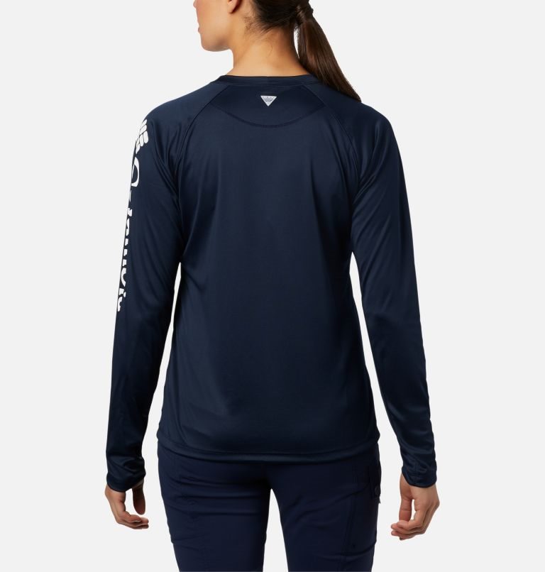 Hanorace Columbia PFG Tidal Tee II Long Sleeve Dama Bleumarin | UE89AZ1MQ