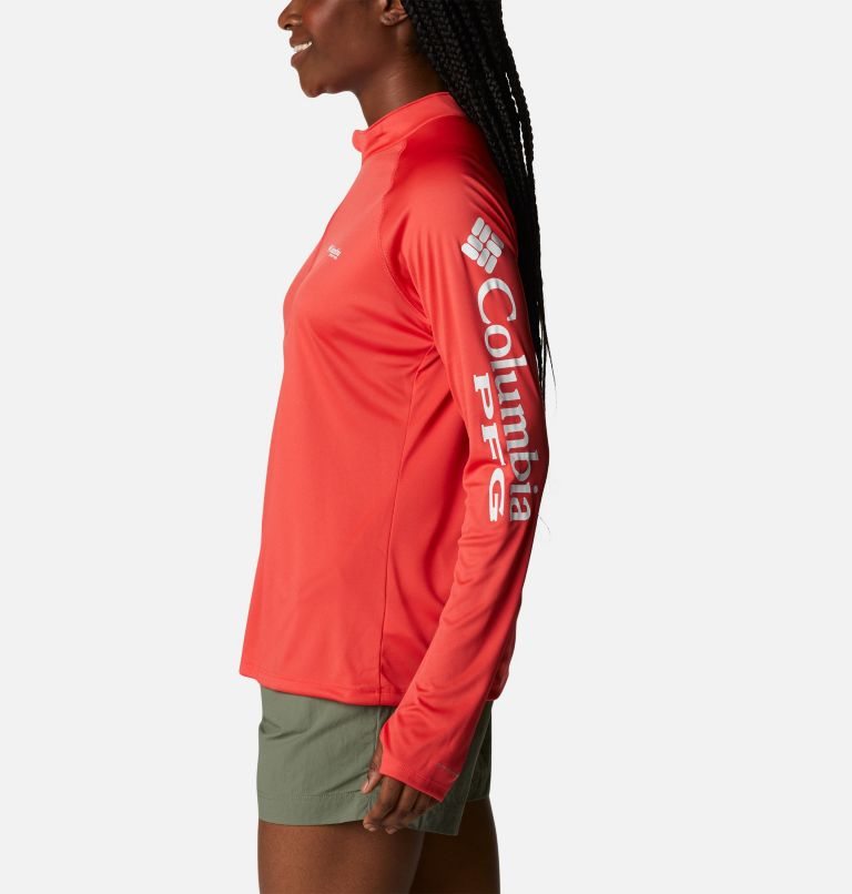 Hanorace Columbia PFG Tidal Tee Quarter Zip Long Sleeve Dama Rosii | AYA198S07