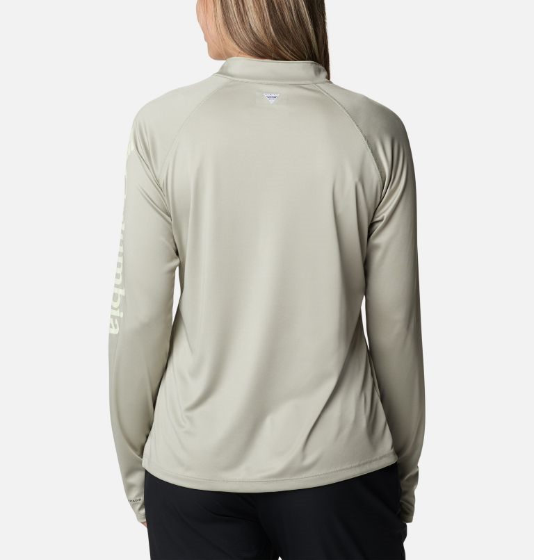 Hanorace Columbia PFG Tidal Tee Quarter Zip Long Sleeve Dama Masline Verzi | DX789AMZ0