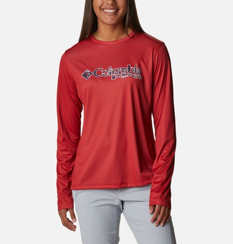 Hanorace Columbia PFG Tidal Tee Stacked Logo Long Sleeve Dama Rosii | AFM8QA71S