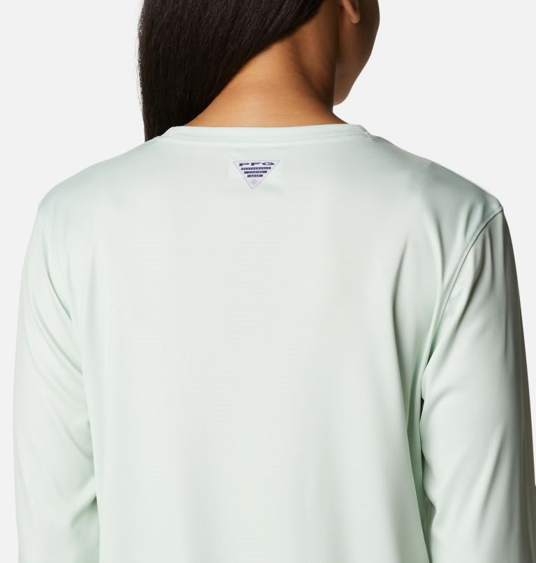 Hanorace Columbia PFG Tidal Tee Stacked Logo Long Sleeve Dama Verde Menta | MKQM7A91S