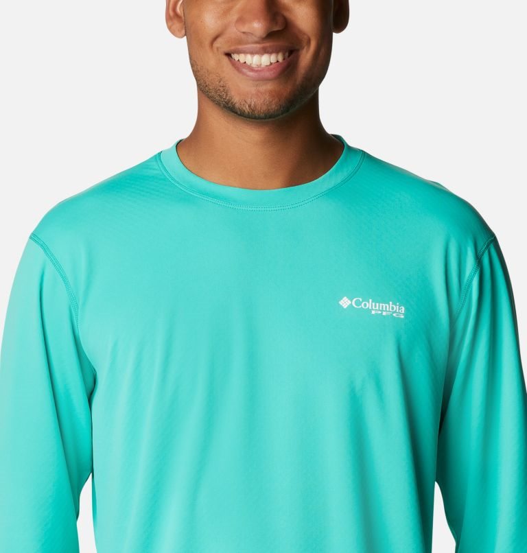 Hanorace Columbia PFG Zero Rules Long Sleeve Barbati Turcoaz | WP71S98AQ