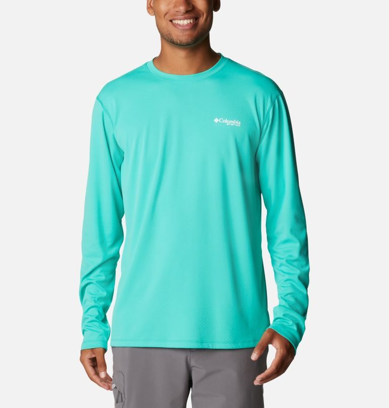 Hanorace Columbia PFG Zero Rules Long Sleeve Barbati Turcoaz | WP71S98AQ