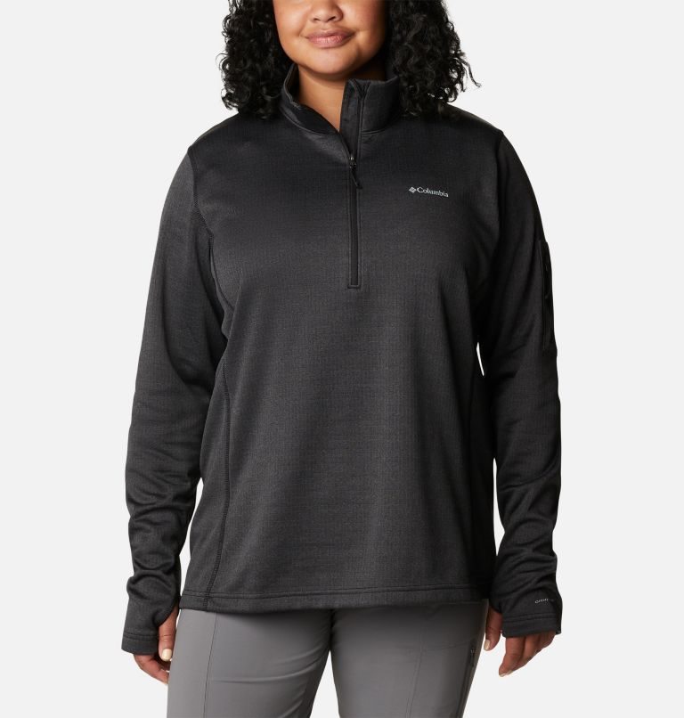 Hanorace Columbia Park View Grid Fleece 1/2 Zip Dama Negrii | MZQM0A1S8