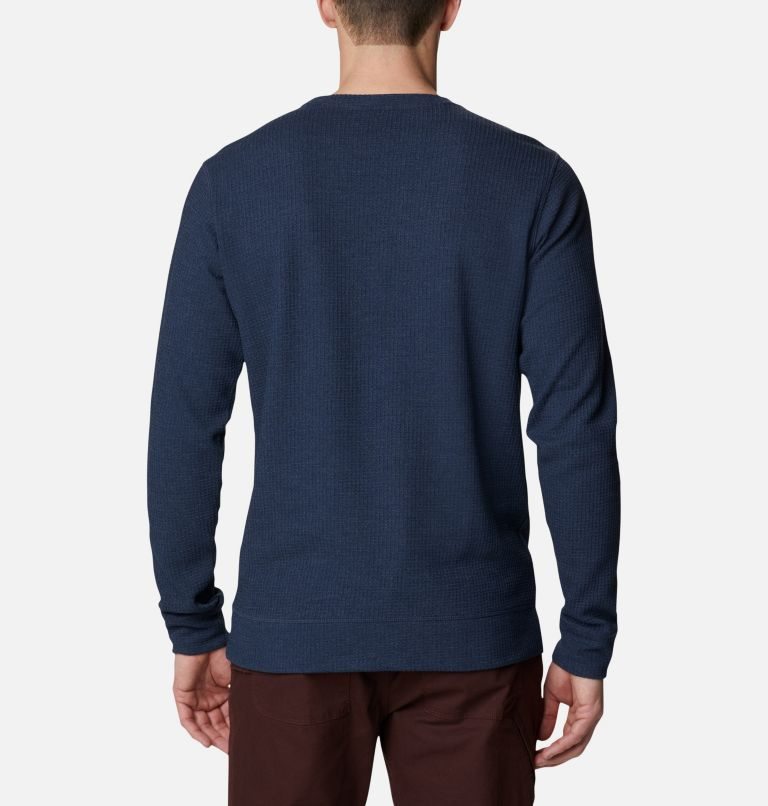 Hanorace Columbia Pine Peak Waffle Long Sleeve Crew Barbati Bleumarin | EQQ7AS19Z