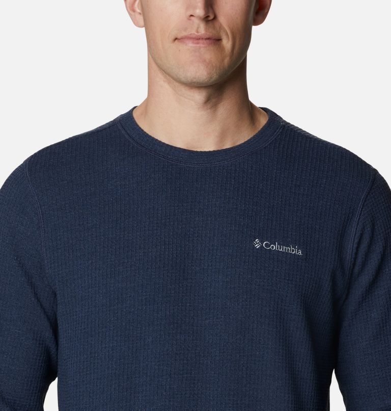 Hanorace Columbia Pine Peak Waffle Long Sleeve Crew Barbati Bleumarin | EQQ7AS19Z