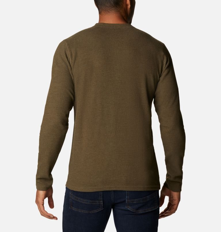 Hanorace Columbia Pine Peak Waffle Long Sleeve Henley Barbati Maro Inchis | NJ1Q8A07M