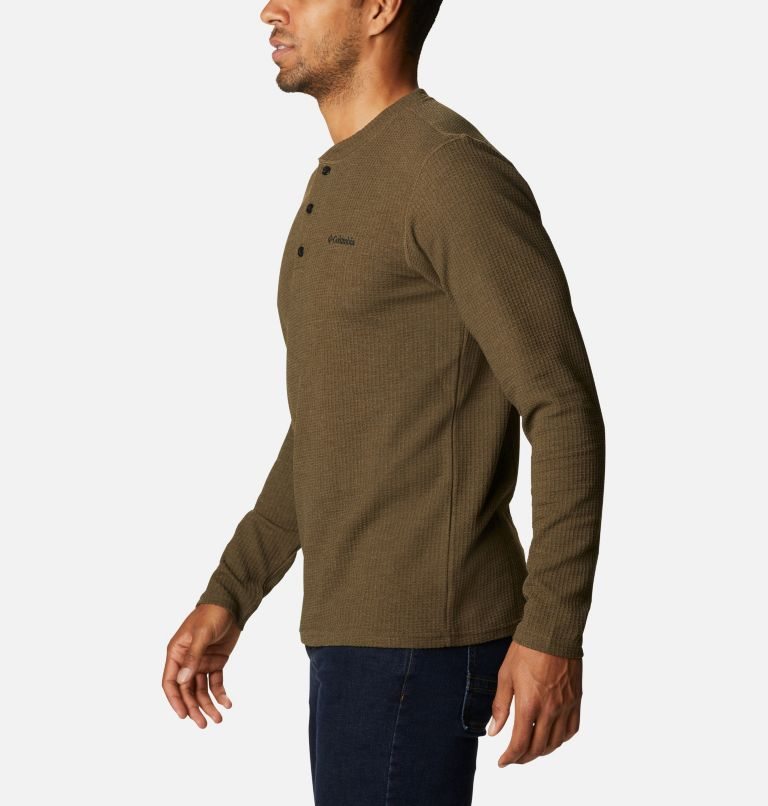 Hanorace Columbia Pine Peak Waffle Long Sleeve Henley Barbati Maro Inchis | NJ1Q8A07M