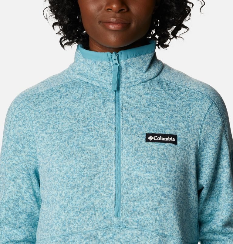 Hanorace Columbia Pulovere Weather Fleece Half Zip Dama Turcoaz | FPQ7809SZ