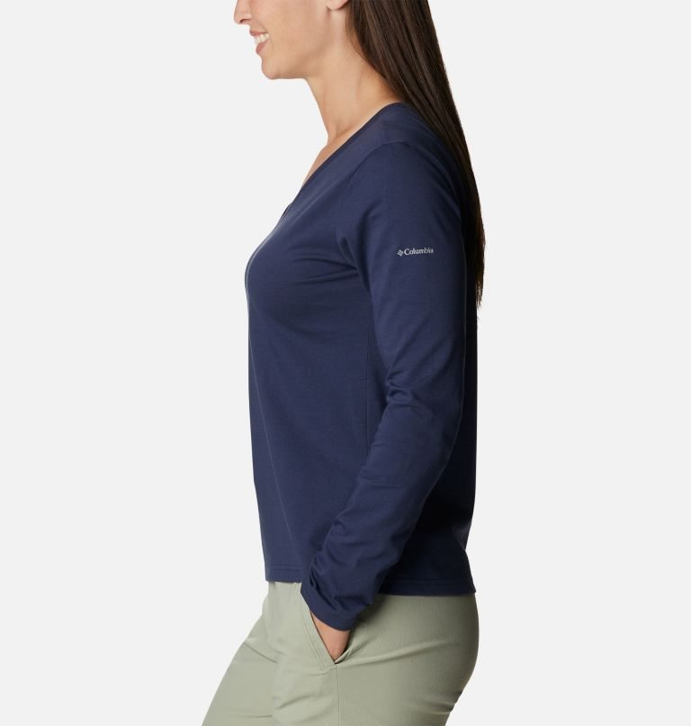 Hanorace Columbia Sapphire Point Long Sleeve Dama Bleumarin | RH0AQZ8S1