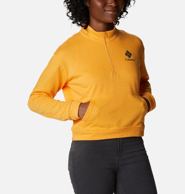 Hanorace Columbia Trek French Terry Half Zip Dama Mango | CM7ZSMQ90