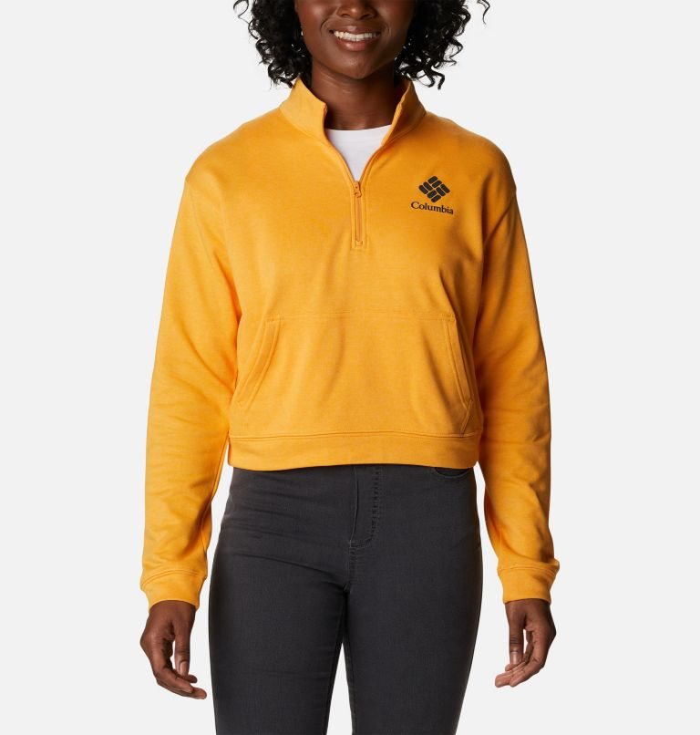 Hanorace Columbia Trek French Terry Half Zip Dama Mango | CM7ZSMQ90