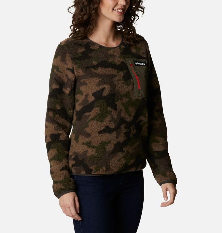 Hanorace Columbia West Bend Fleece Crew Dama Camuflaj | EUM1897Q0