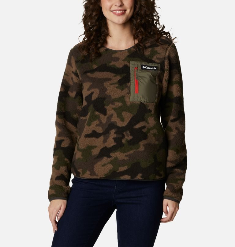 Hanorace Columbia West Bend Fleece Crew Dama Camuflaj | EUM1897Q0