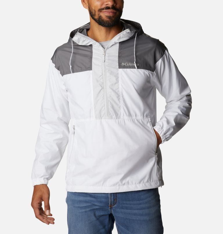 Jacheta Columbia Flash Challenger Anorak Barbati Albi Gri Inchis | ZKSZMA901