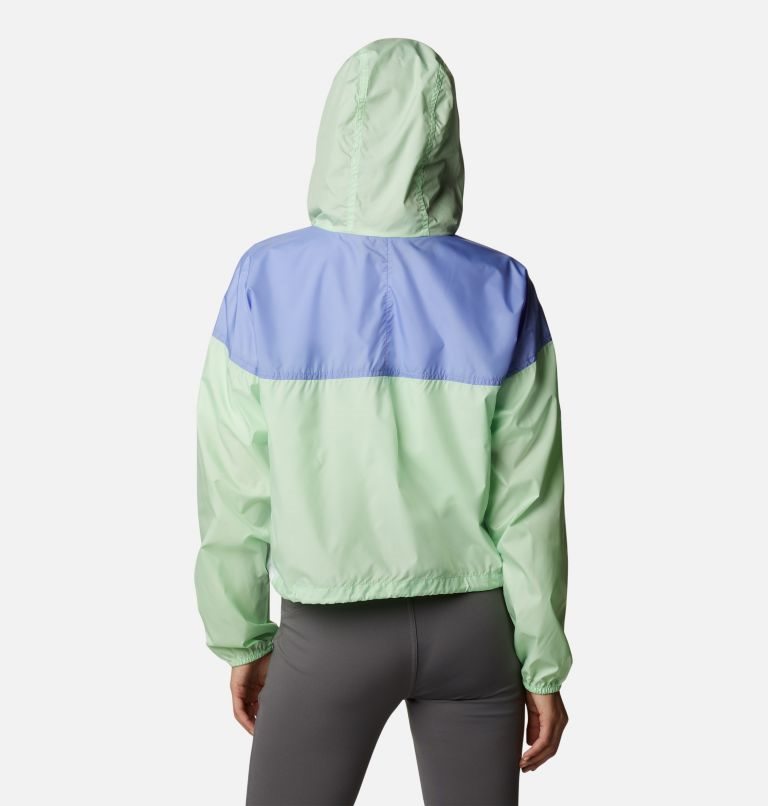 Jacheta Columbia Flash Challenger Cropped Windbreaker Dama Verde Menta | BR9MQ8Z1A