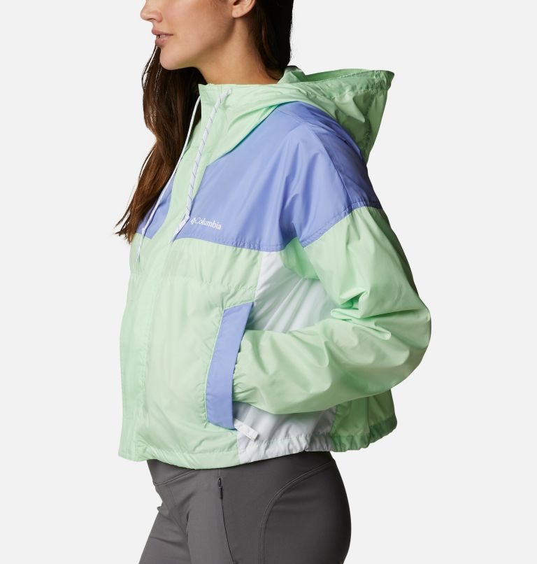 Jacheta Columbia Flash Challenger Cropped Windbreaker Dama Verde Menta | BR9MQ8Z1A