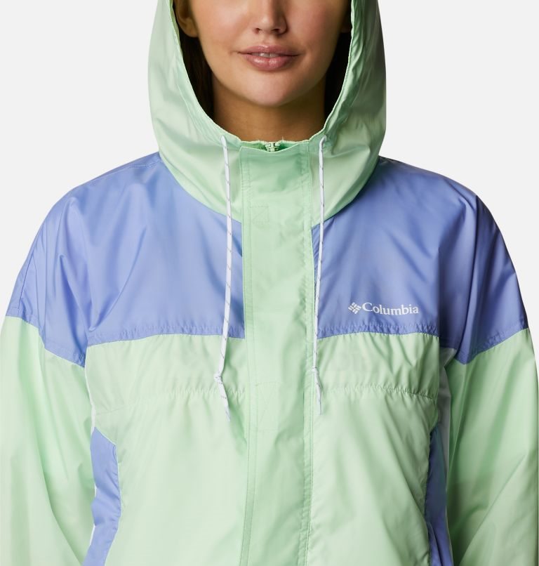 Jacheta Columbia Flash Challenger Cropped Windbreaker Dama Verde Menta | BR9MQ8Z1A