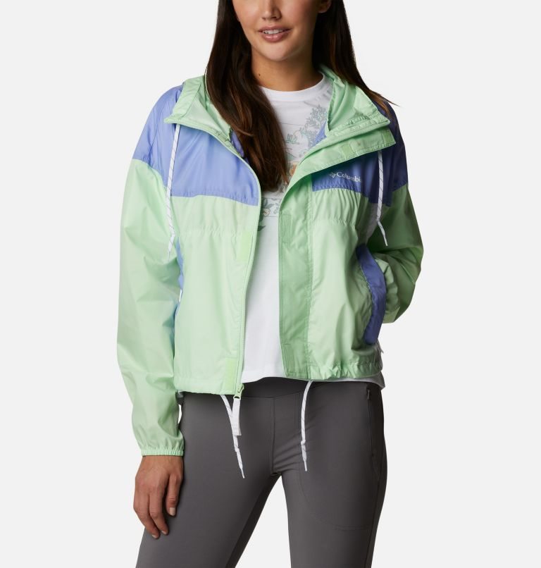 Jacheta Columbia Flash Challenger Cropped Windbreaker Dama Verde Menta | BR9MQ8Z1A