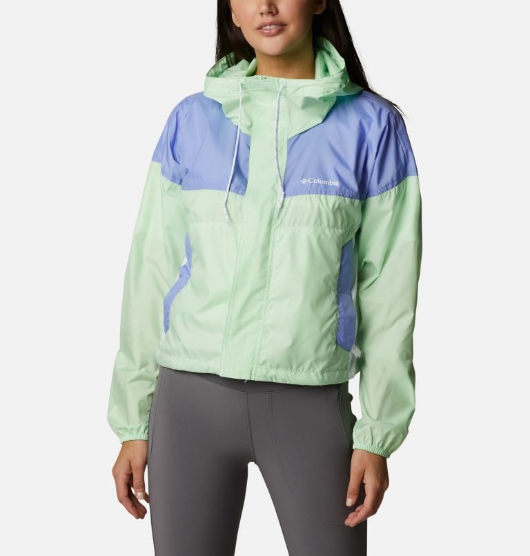 Jacheta Columbia Flash Challenger Cropped Windbreaker Dama Verde Menta | BR9MQ8Z1A