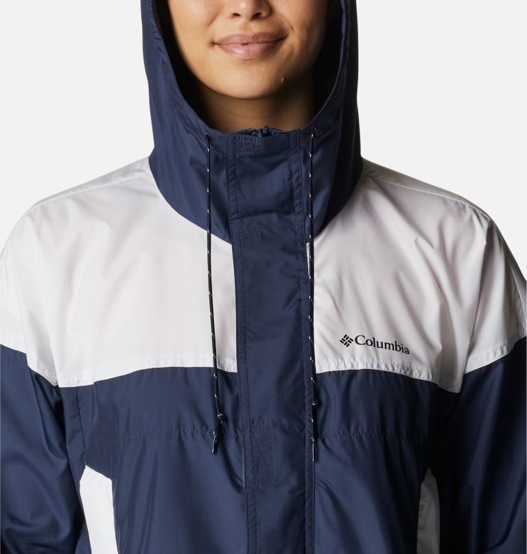 Jacheta Columbia Flash Challenger Cropped Windbreaker Dama Bleumarin Albi | EJ87SA9Z0