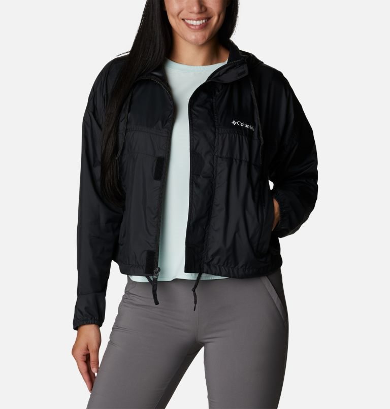 Jacheta Columbia Flash Challenger Cropped Windbreaker Dama Negrii | VR80SA7ZM