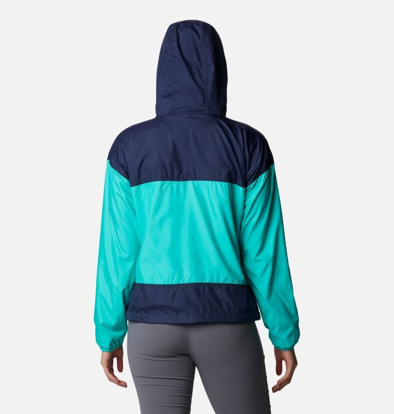 Jacheta Columbia Flash Challenger Fleece Captusite Windbreaker Dama Turcoaz Bleumarin | KBSA0ZM71