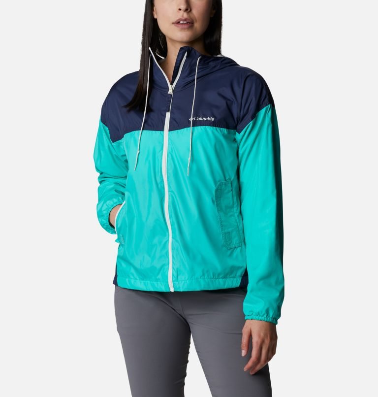 Jacheta Columbia Flash Challenger Fleece Captusite Windbreaker Dama Turcoaz Bleumarin | KBSA0ZM71