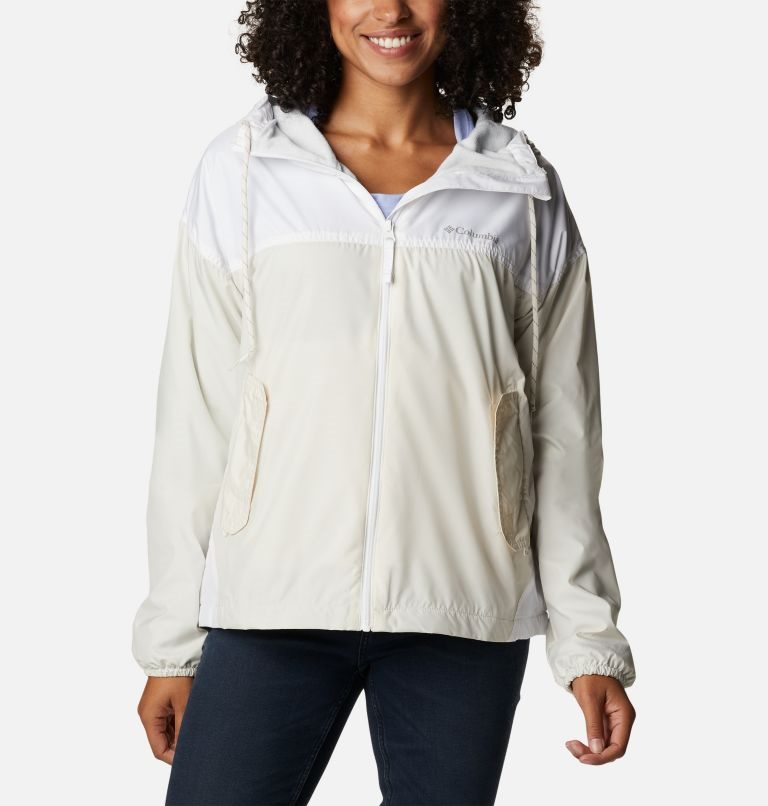 Jacheta Columbia Flash Challenger Fleece Captusite Windbreaker Dama Bej Albi | WLQ10Z8AM