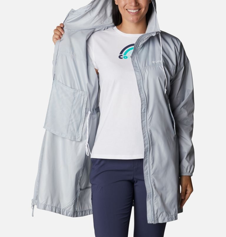 Jacheta Columbia Flash Challenger Long Windbreaker Dama Gri Deschis | OFQM198SA