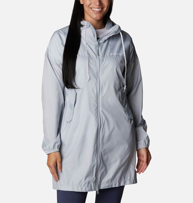 Jacheta Columbia Flash Challenger Long Windbreaker Dama Gri Deschis | OFQM198SA