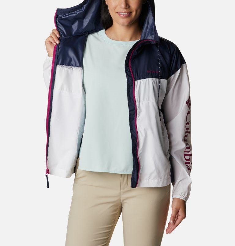 Jacheta Columbia Flash Challenger Novelty Windbreaker Dama Albi Bleumarin | AE871ASQ0