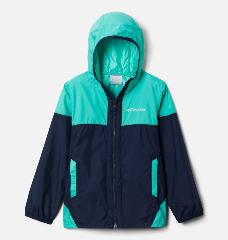 Jacheta Columbia Flash Challenger Windbreaker Copii Turcoaz Bleumarin | KQ870M9SQ