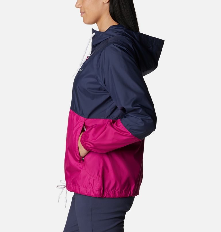 Jacheta Columbia Flash Forward Windbreaker Dama Bleumarin Fucsie | KY1ZAQ87S