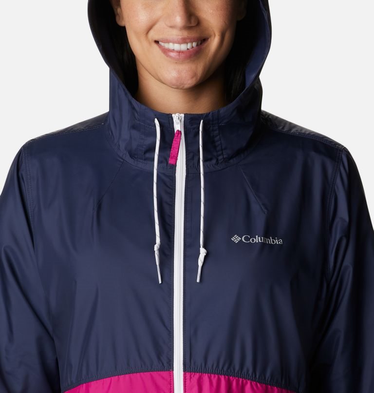 Jacheta Columbia Flash Forward Windbreaker Dama Bleumarin Fucsie | KY1ZAQ87S