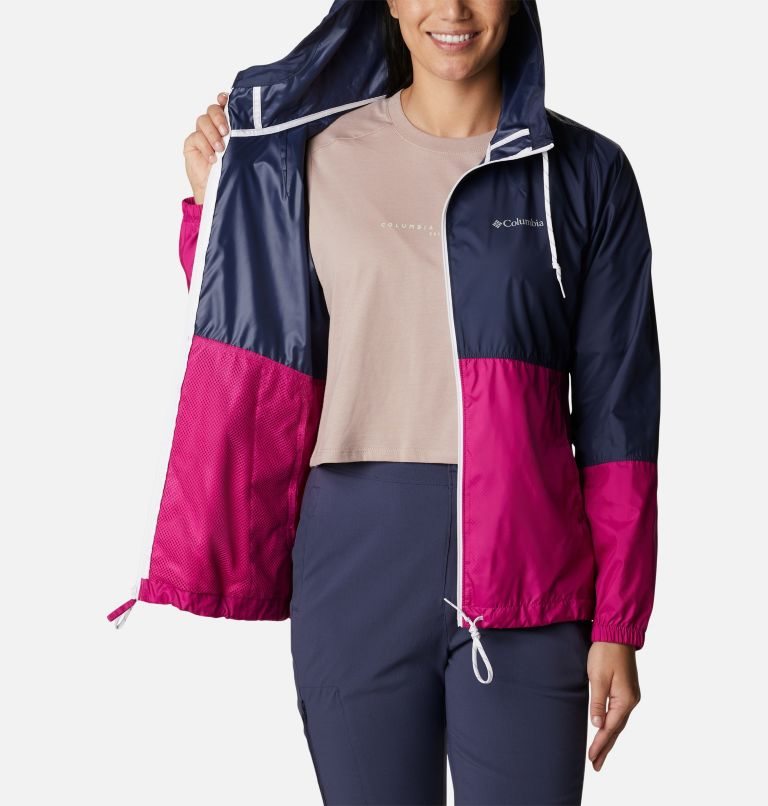 Jacheta Columbia Flash Forward Windbreaker Dama Bleumarin Fucsie | KY1ZAQ87S