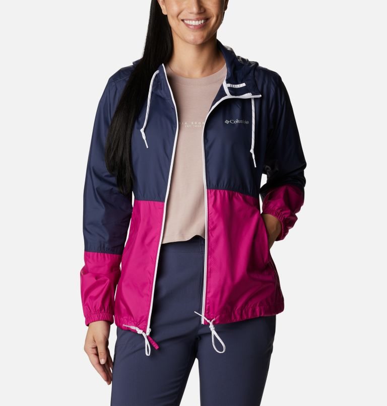 Jacheta Columbia Flash Forward Windbreaker Dama Bleumarin Fucsie | KY1ZAQ87S