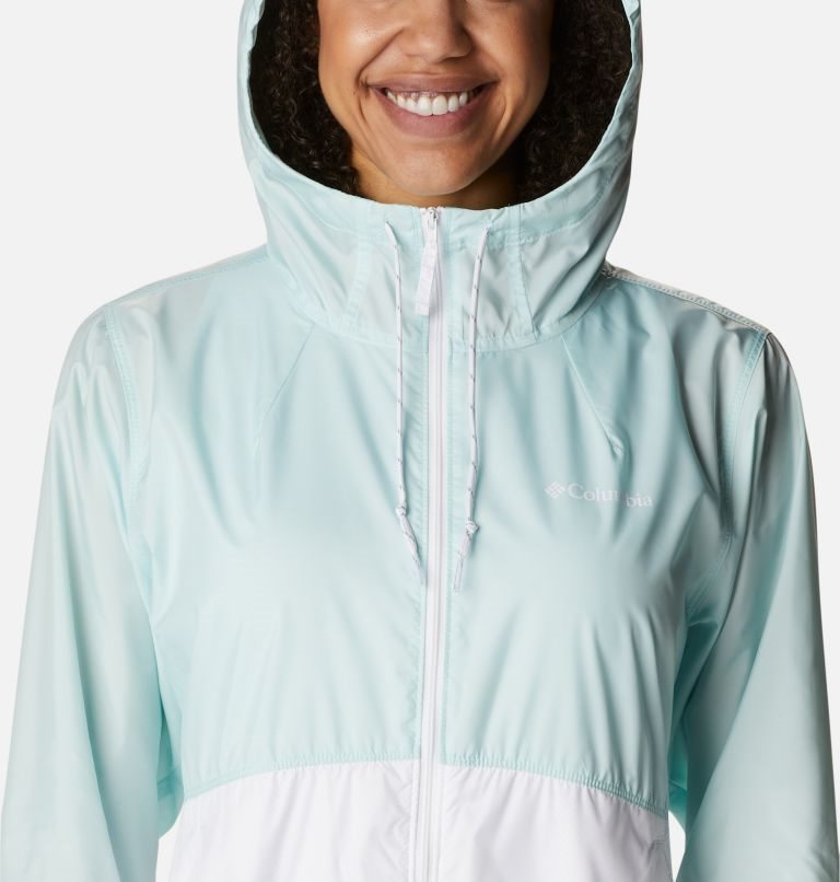 Jacheta Columbia Flash Forward Windbreaker Dama Turcoaz Albi | NI1Q078MA