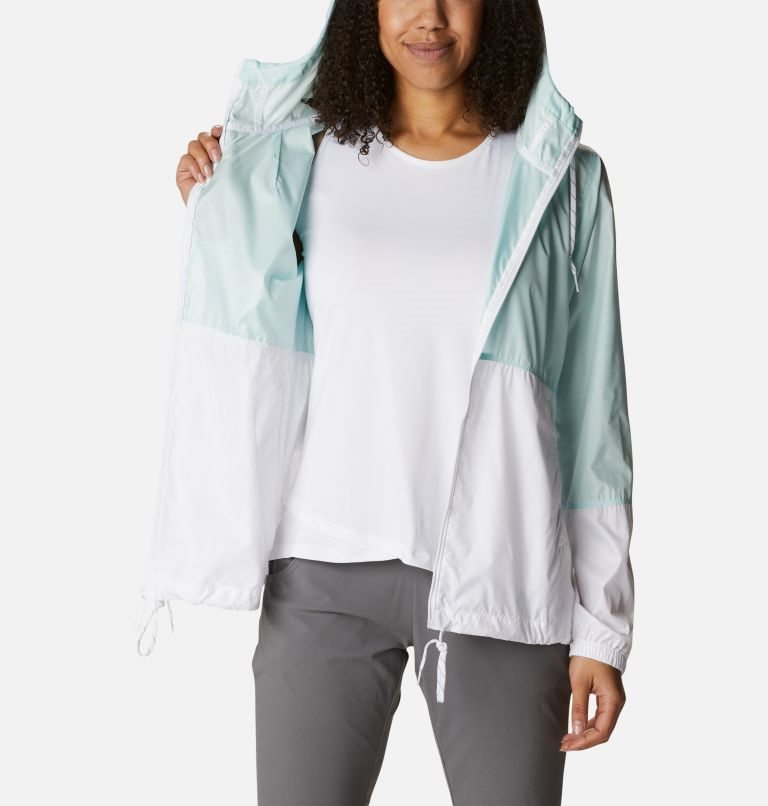 Jacheta Columbia Flash Forward Windbreaker Dama Turcoaz Albi | NI1Q078MA