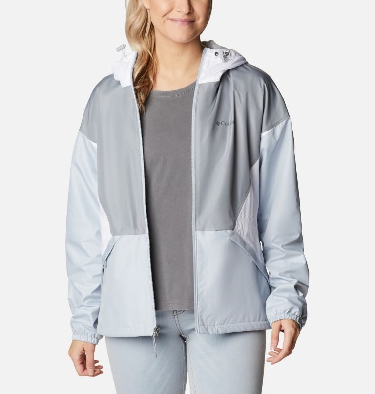 Jacheta Columbia Lime Rock Hill Windbreaker Dama Gri Albi | WH897SAMZ