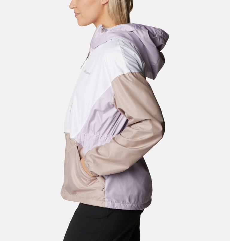 Jacheta Columbia Lime Rock Hill Windbreaker Dama Albi Maro | WVMZS17AQ