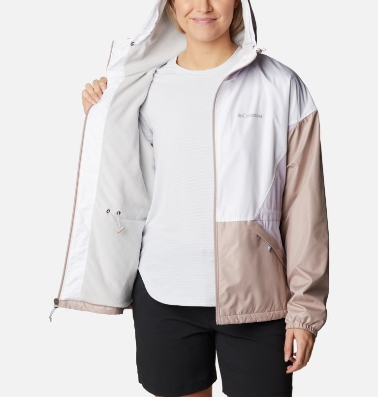 Jacheta Columbia Lime Rock Hill Windbreaker Dama Albi Maro | WVMZS17AQ