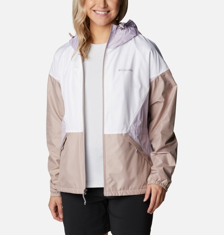 Jacheta Columbia Lime Rock Hill Windbreaker Dama Albi Maro | WVMZS17AQ