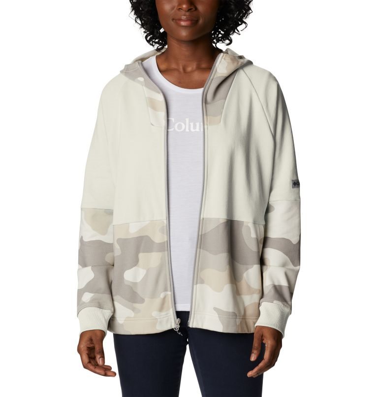 Jacheta Columbia Lodge French Terry Cu Glugă Full-Zip Dama Albi Camuflaj | GEZAS8M07