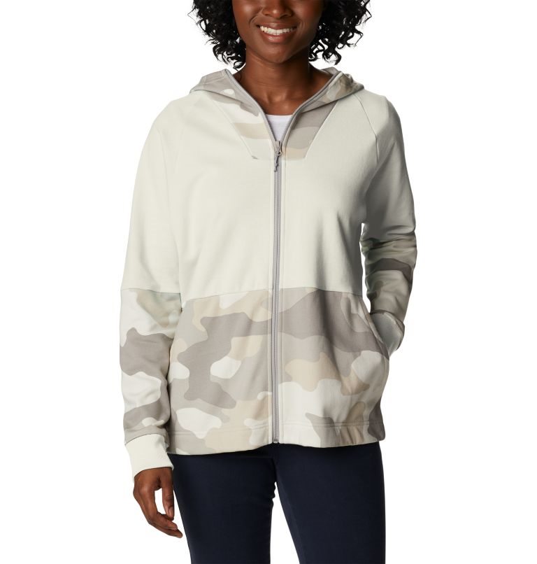 Jacheta Columbia Lodge French Terry Cu Glugă Full-Zip Dama Albi Camuflaj | GEZAS8M07